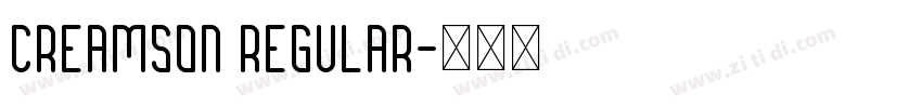 Creamson Regular字体转换